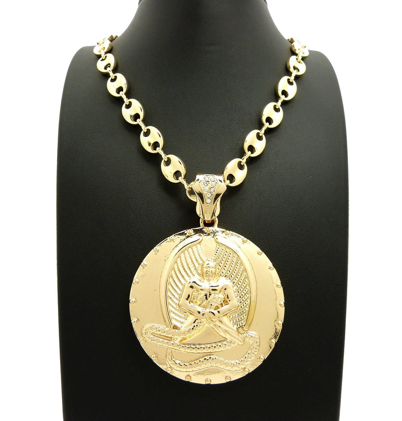 NEW EUPHANASIA PENDANT & 10mm/30″ MARINA LINK CHAIN HIP HOP NECKLACE – RC2570G