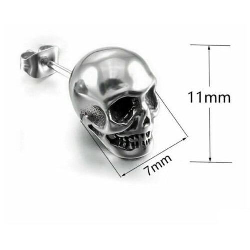 Skeleton Skull Pendant Necklaces Earrings Set Ghost Head for Couple Hip Hop Jewe
