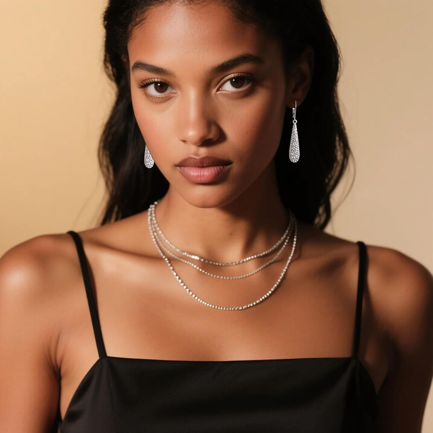 Trendy Long Teardrop Dangle Earrings for Women – Sterling Silver & Gold Plated