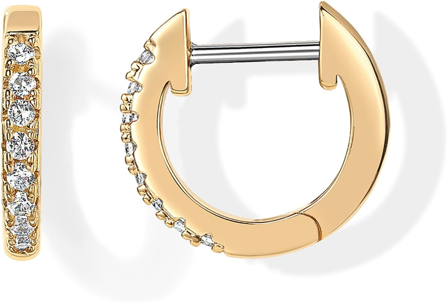 Small Gold Hoop Earrings for Women – 14K Gold Plated Huggie Earring | Hypoallerg