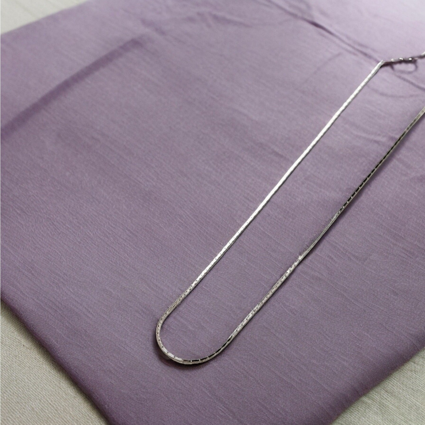 NEW sterling silver dainty bamboo chain necklace jewelry size 40cm B19