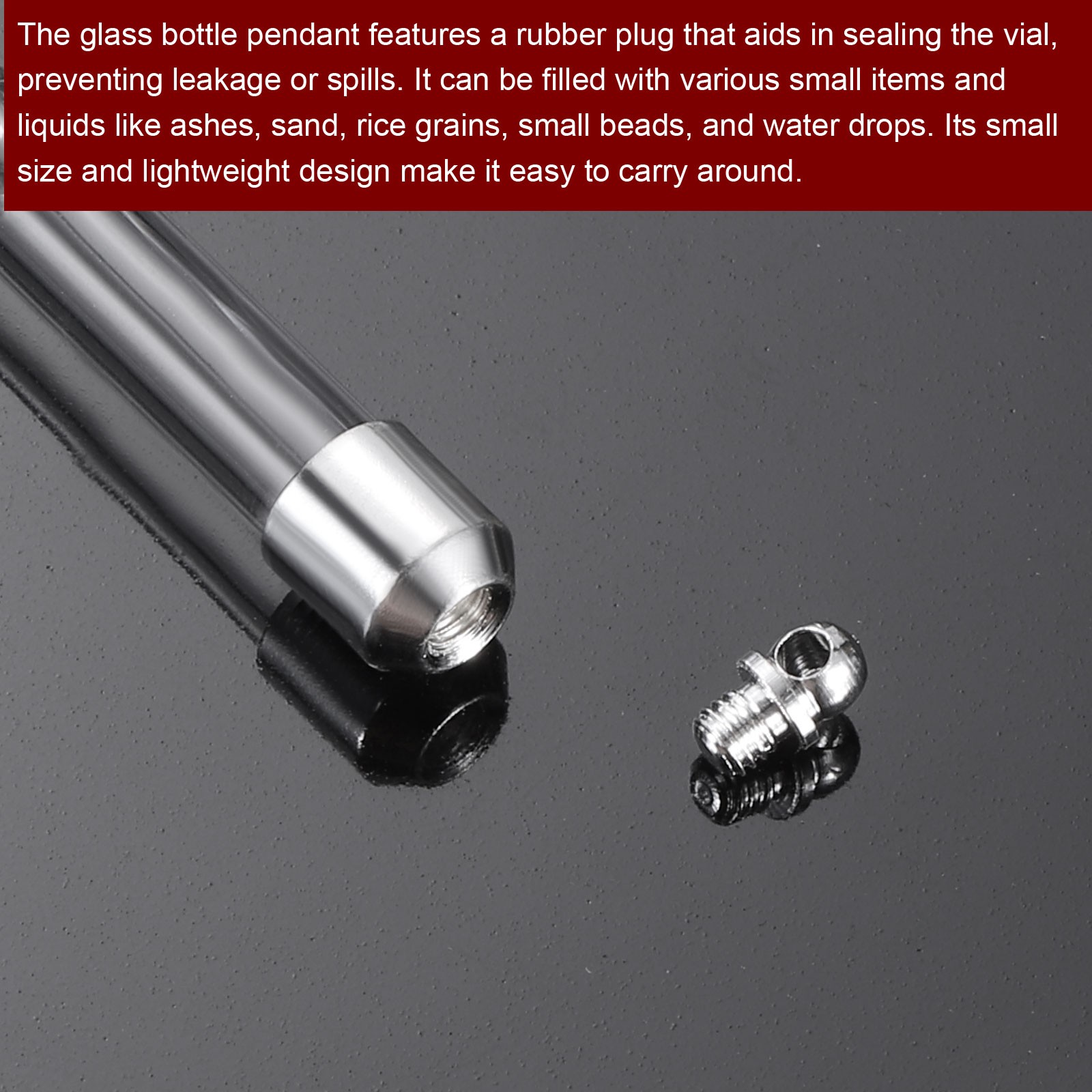 20pcs Transparent Wishing Bottles 6mm Width for Necklace DIY Pendant Craft