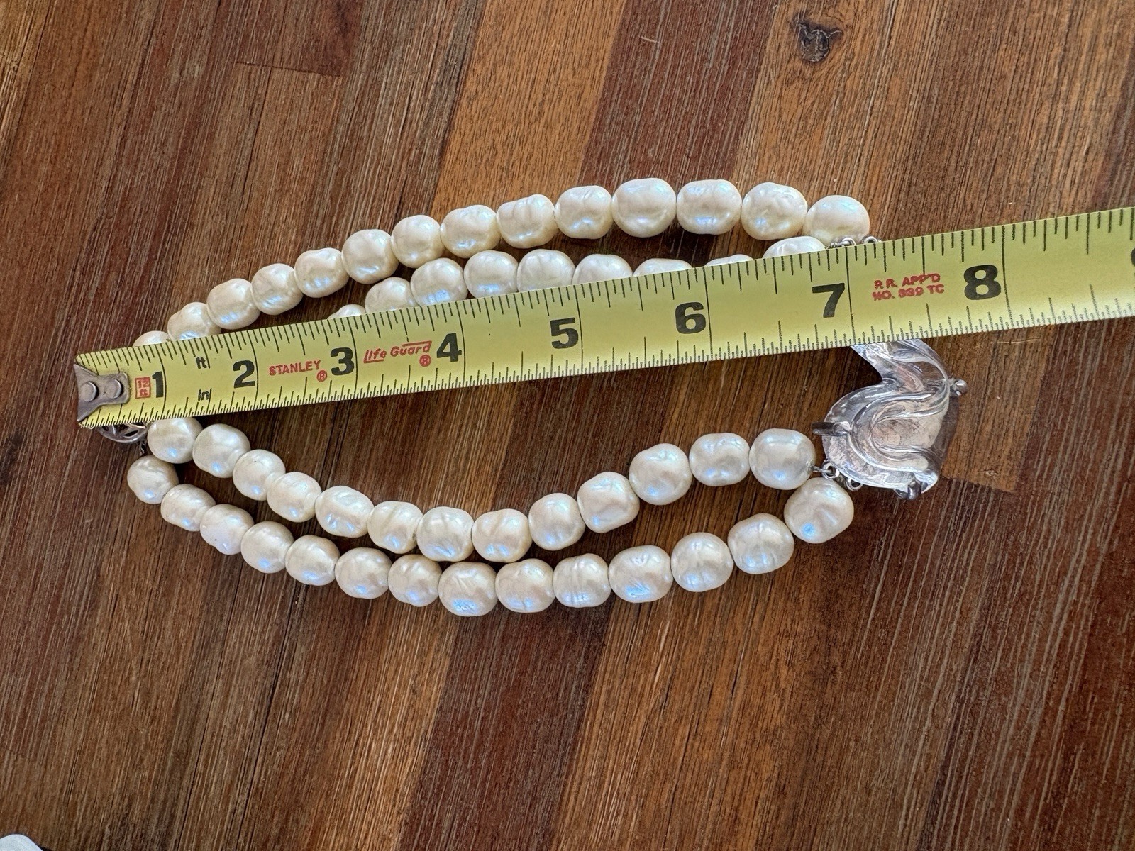 MARIQUITA MASTERSON 925 MOLTEN GLASS Centerpiece 2 Strand Glass Pearl NECKLACE