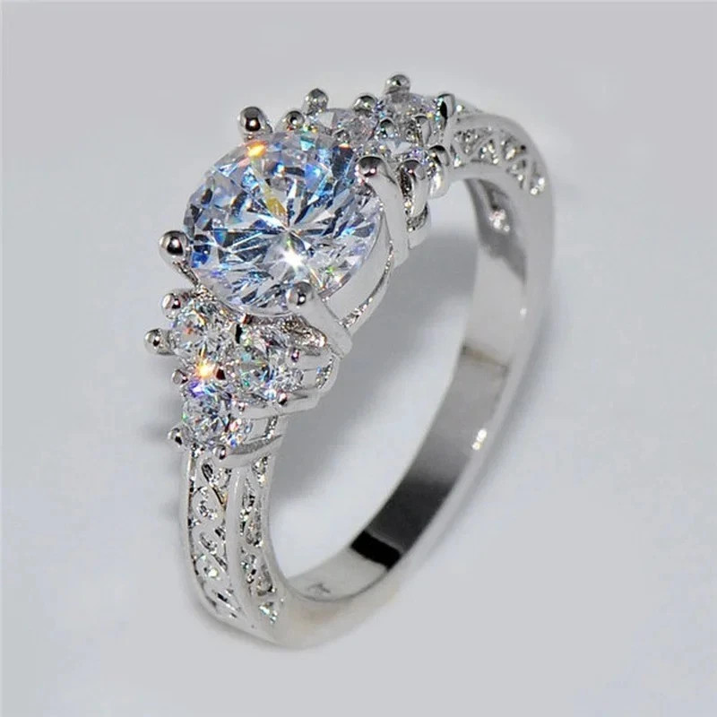 Women’s Stainless Steel Aaa Cz Engagement Anniversary Ring Size ,6,7,8,9,10