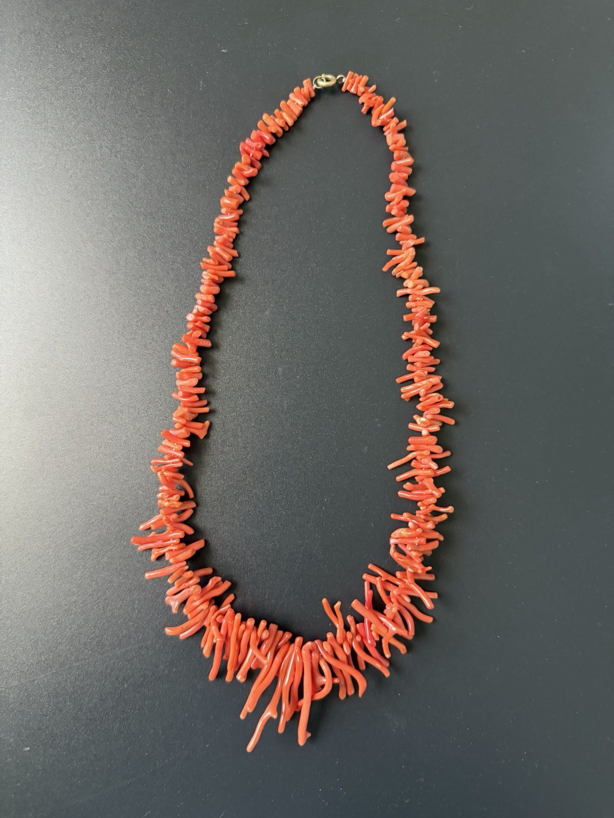 Vintage Natural Mediterranean Coral Branch Strand 18” around 30g.