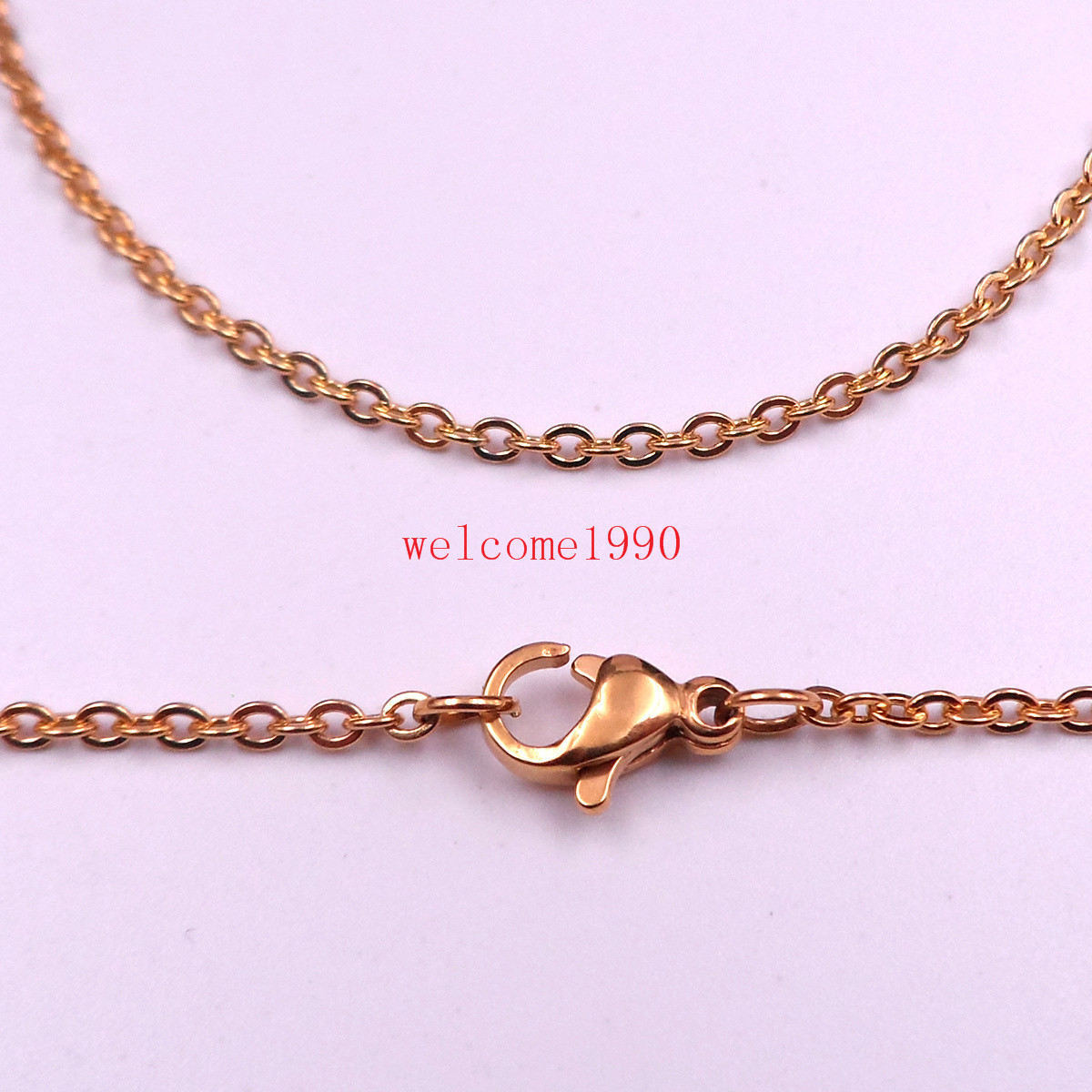 Lot 100pc Gold Stainless Steel Tiny flat soldered Chain Necklace 2mm 45cm (18”)