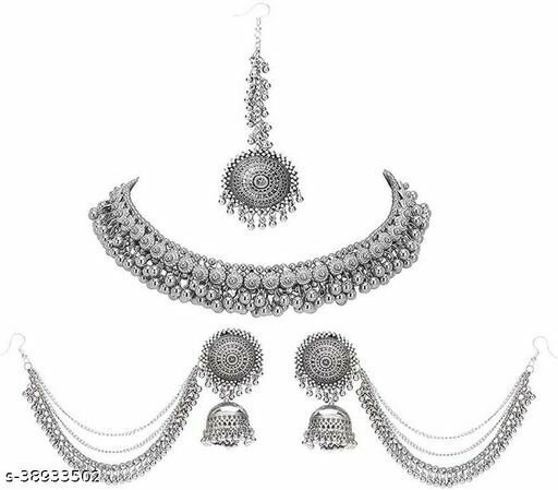 New Latest earrings and silver beads payal necklace for girls and Women & girls