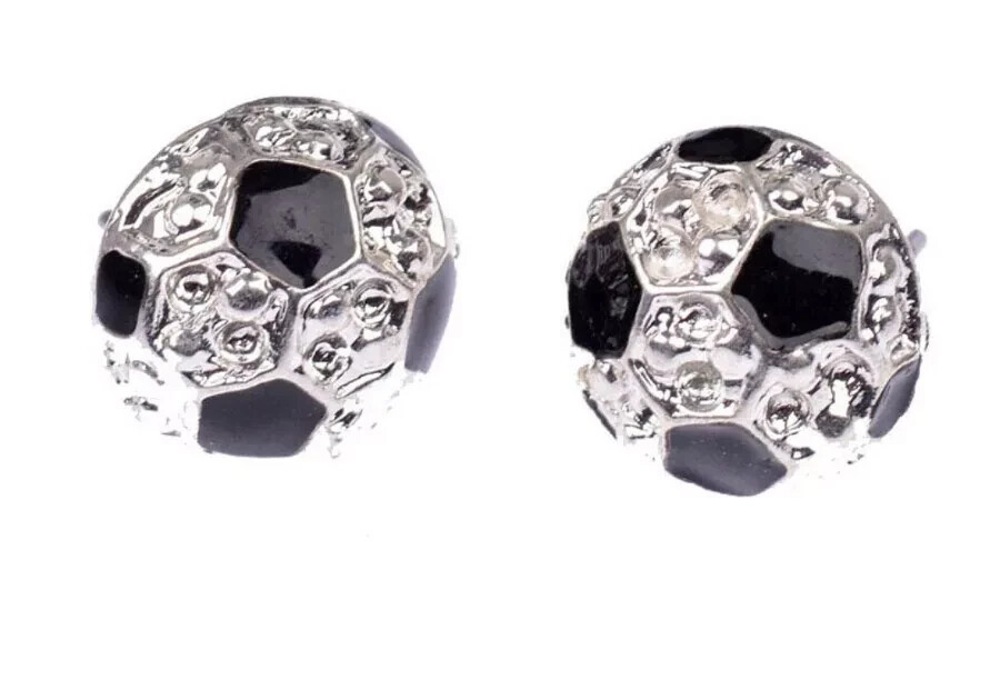 Crystal Football Ball Sport Stud Earrings ADULT OR KIDS earrings With Gift Bag