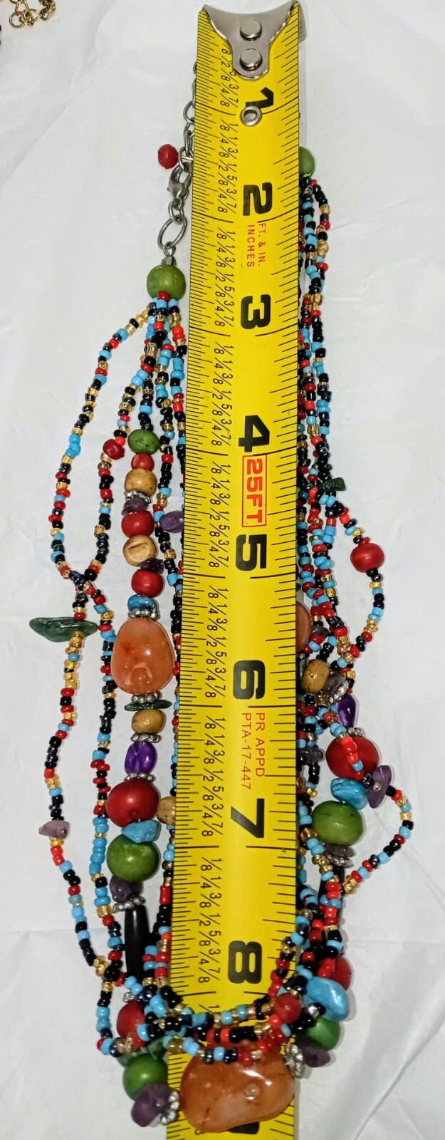 Assorted Multi Strands Mixed Seed Beads Stones Wood Beads Boho Hippie Necklace