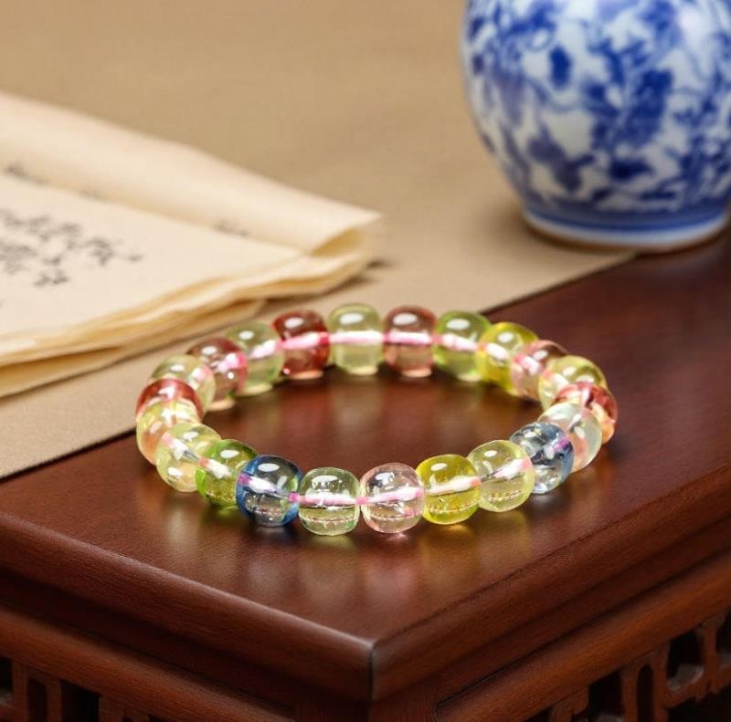Grandma Lady Girl Women Multiple Crystal Beads Bracelet Jewelry Gift Box DD154