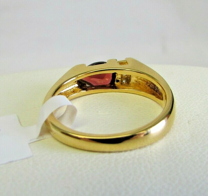 Allison Reed Gold Tone Pear Shaped Garnet Ring Size 6.5 (O45 1570 05) NEW