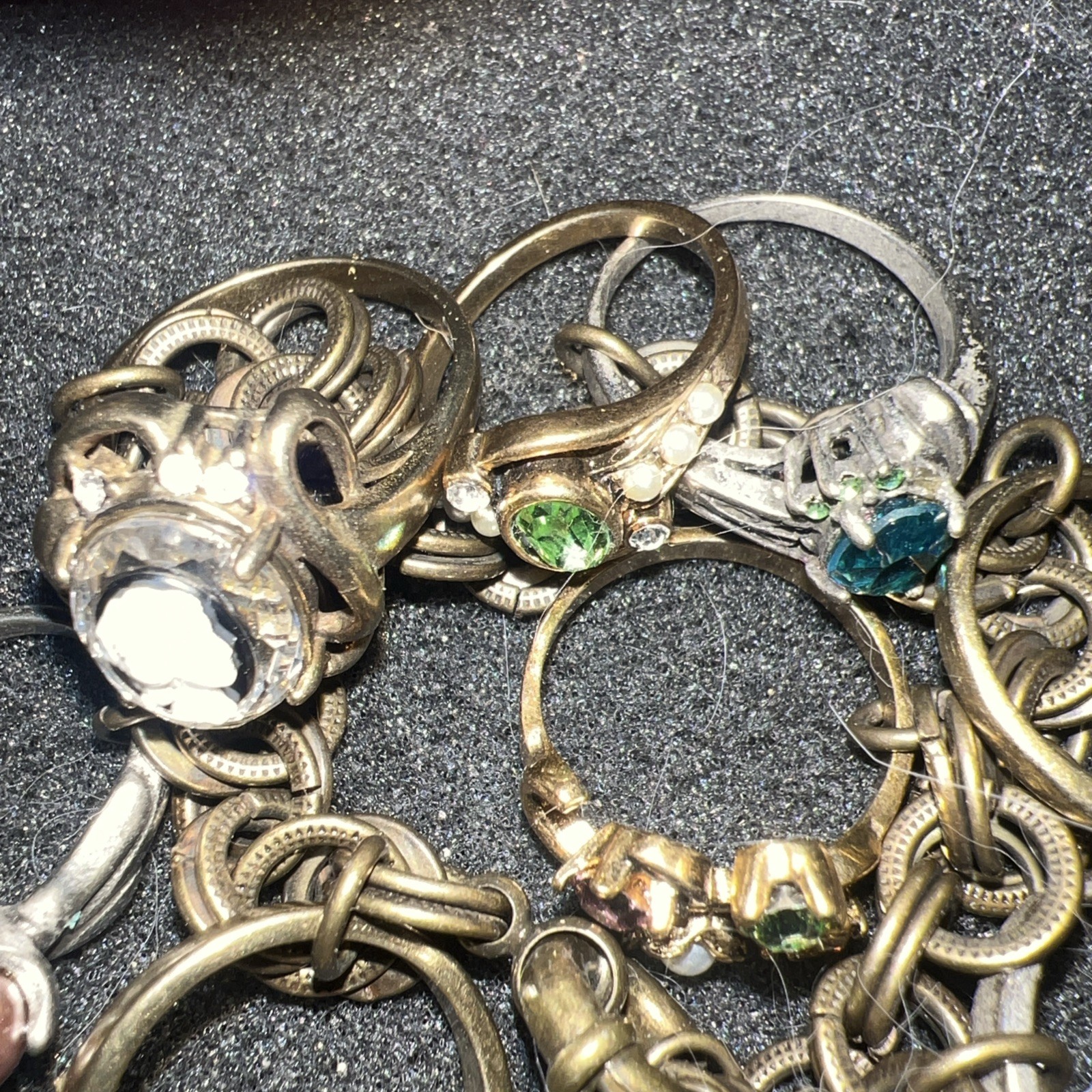 Vitg Bracelet By Sweet Romance With 9 Rings Beautiful Fashion Jewelry 8″
