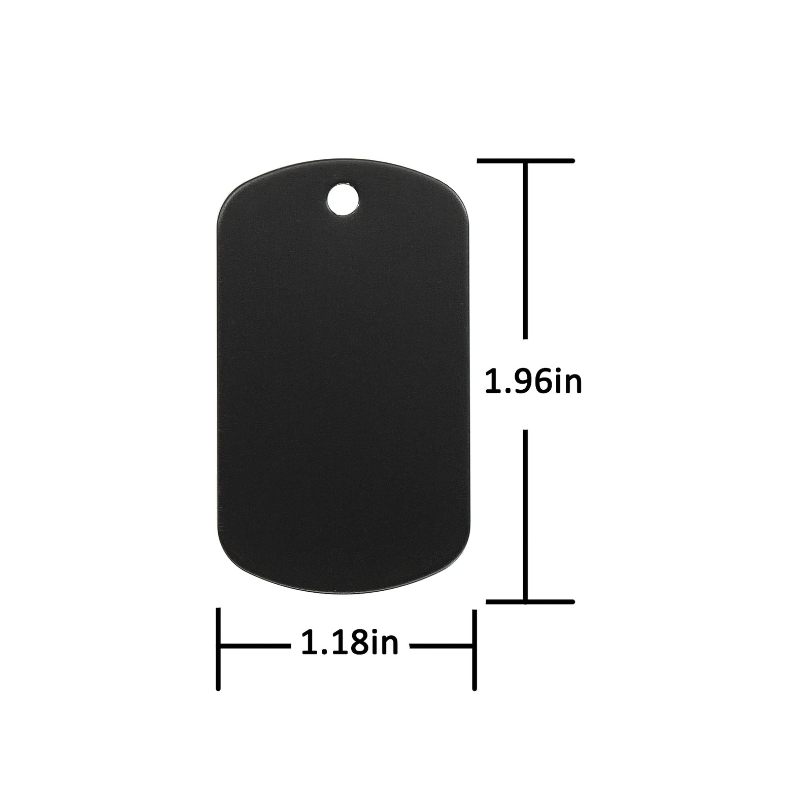 50-Pack Black Anodized Aluminum Engraving Blank Tags for Stamping Labels