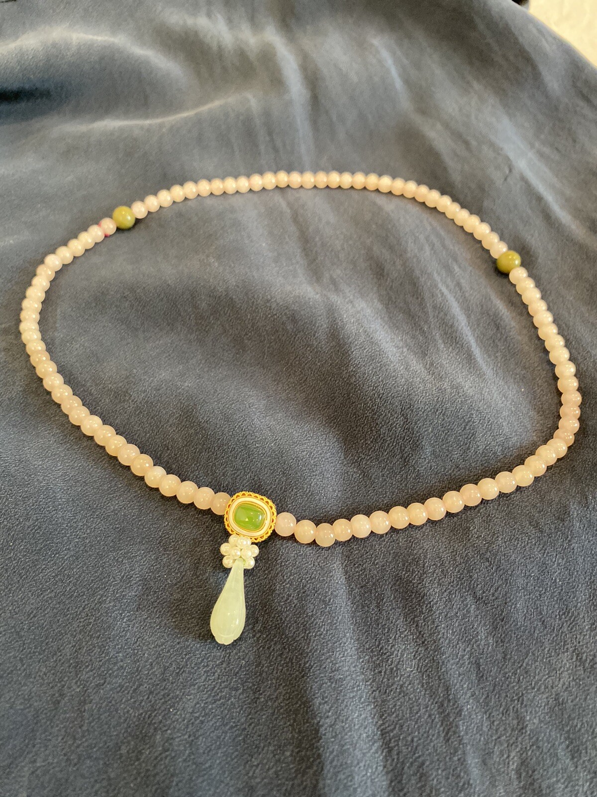 Hetian Jade Bracelets Hand-knitted light pink Jade bracelet