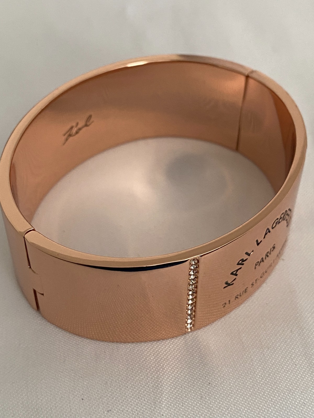 Karl Lagerfeld Rue St. Guillaume Large Bangle with Crystal from Swarovski