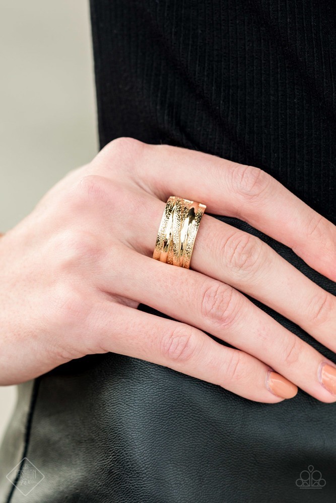 Rise And Shine Gold Stretch Ring Fits size 6 to 10