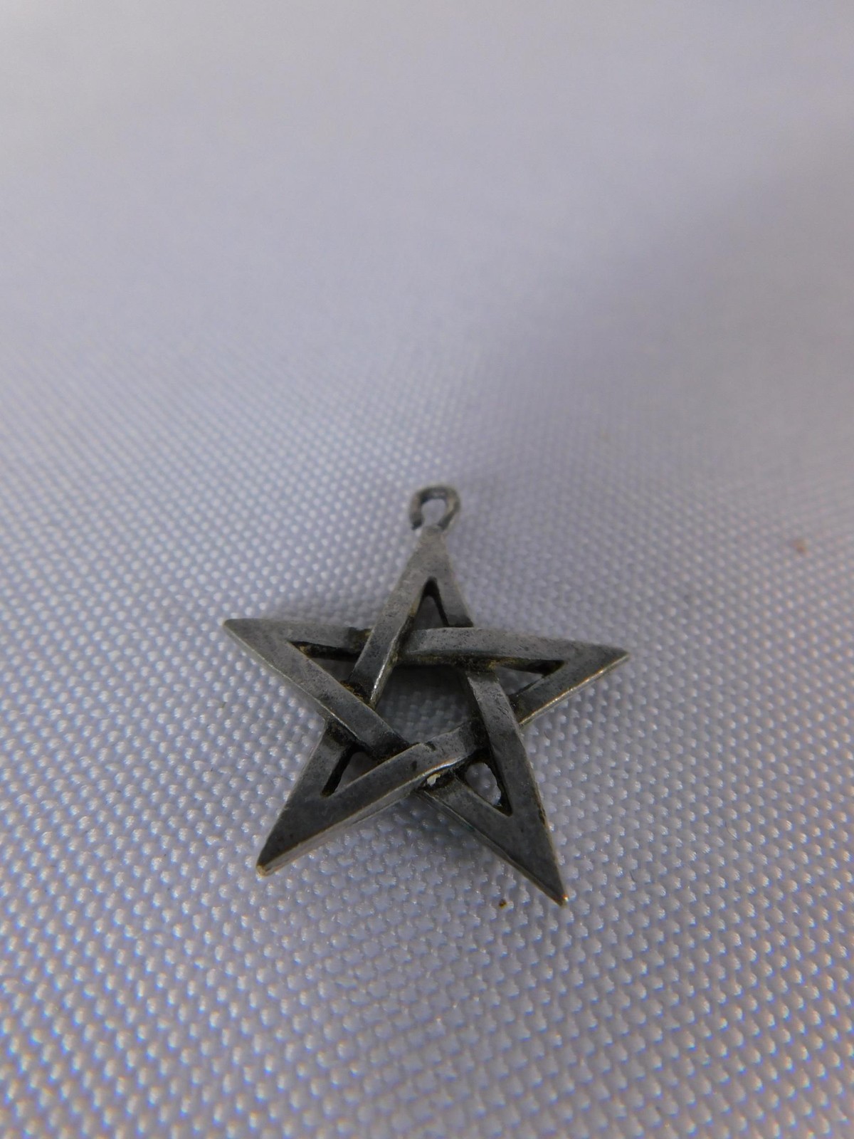 Interlaced Pentagram Star Pendant Necklace Silver Pagan Wiccan Magic Jewelry