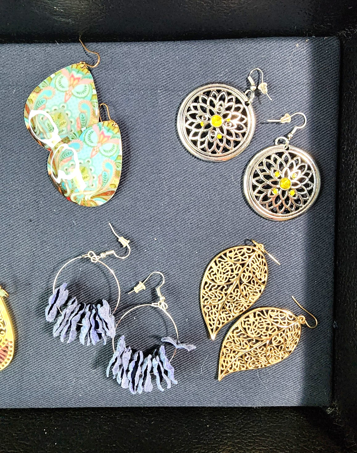 Boho Tribal Pierced Earring Jewelry Lot 8 Pair Vintage to Now Mixed Materials