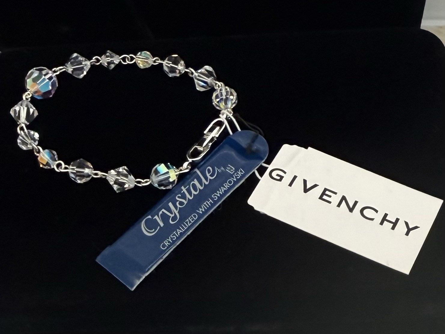Givenchy Swarovski Crystal Beaded 7 Inch Bracelet – New With Tags – Size Small
