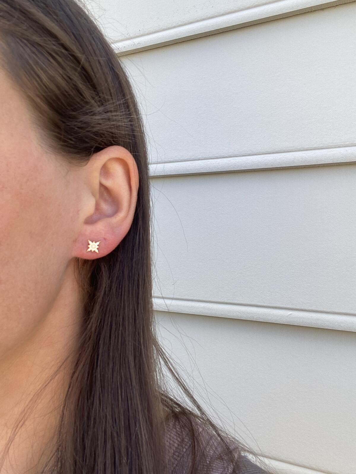 Diamond Sunburst Stud Earrings