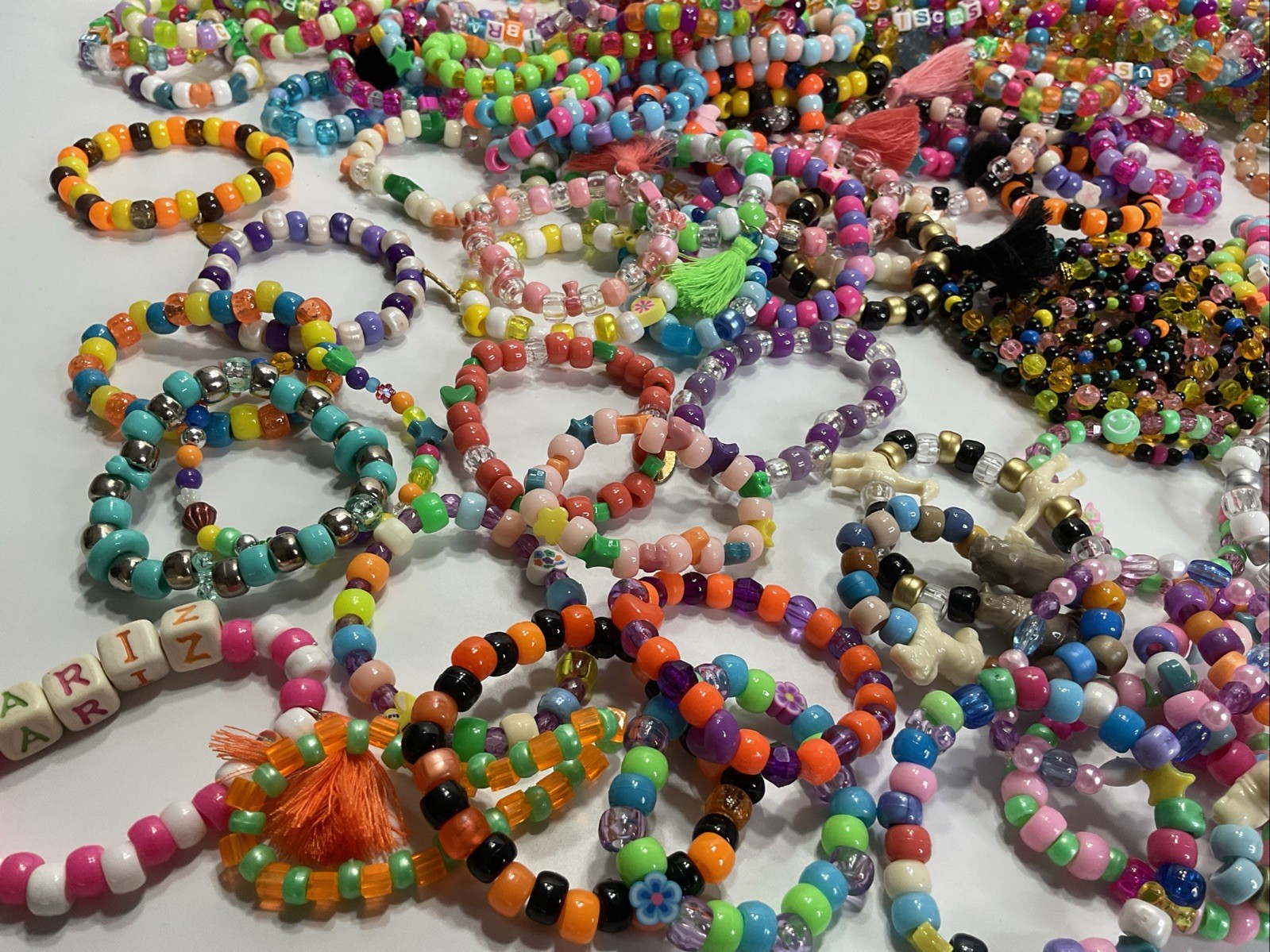Mixed Children/Girls/Boys/Kids Cute Colorful Stretch Bracelets Count of 12-16