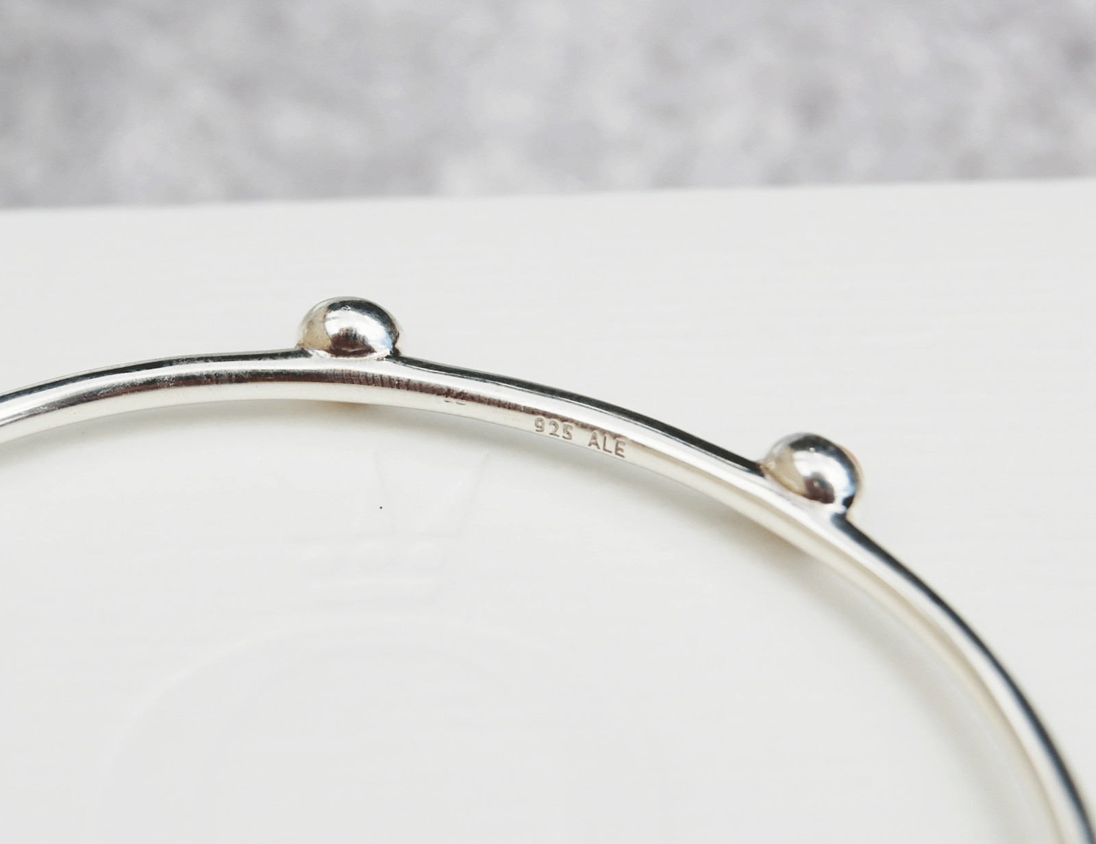 Genuine Pandora Silver Bangle Garnet, Carnelian Cabochon 20cm 490102MC-2