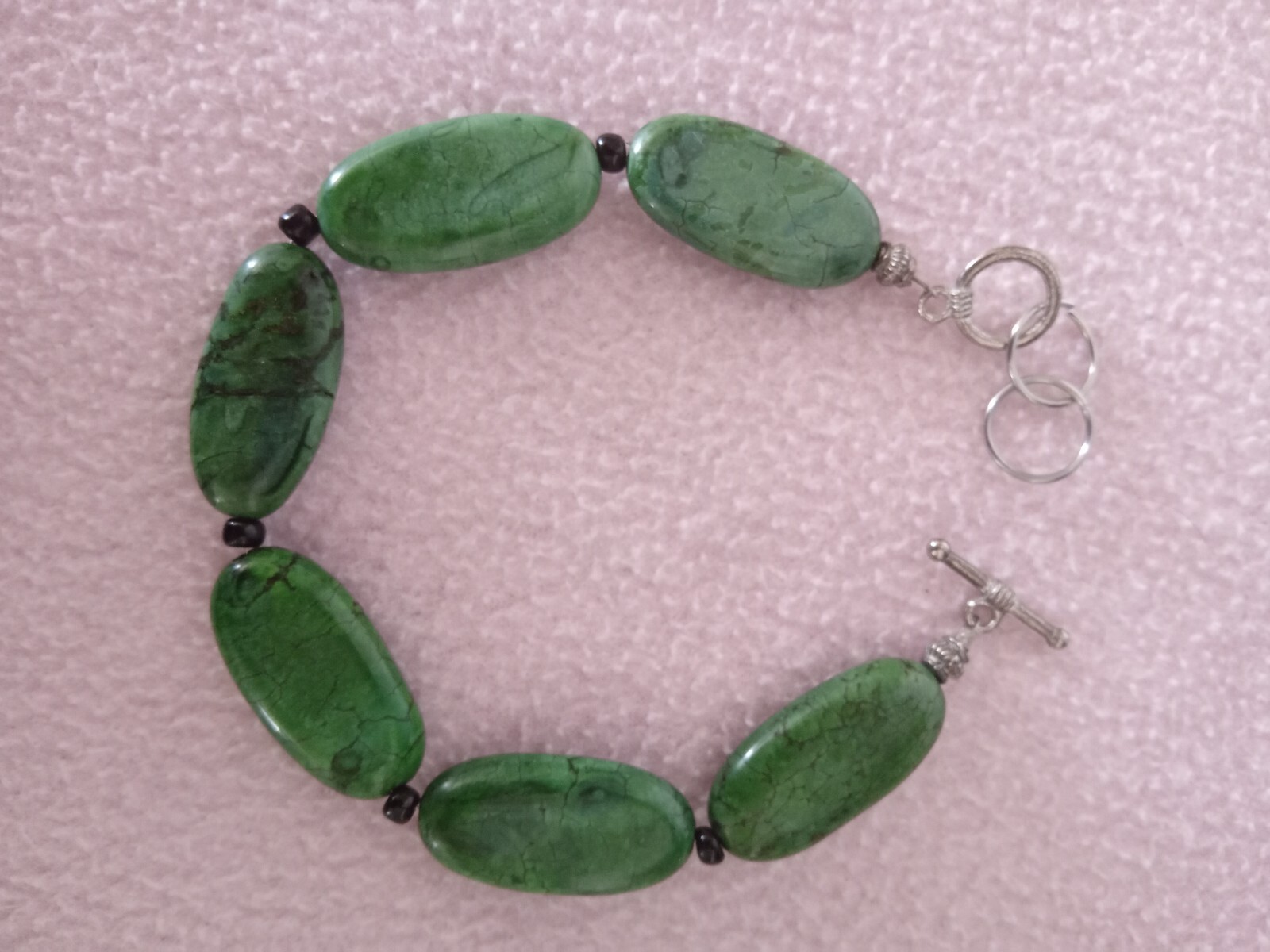 Green Stone Bracelet 9.5 inch