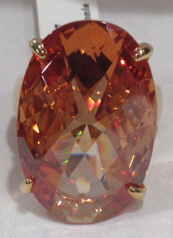 PARK LANE orange MANDARIN Ring Size 10 gold hypoallergenic, lead/nickel free