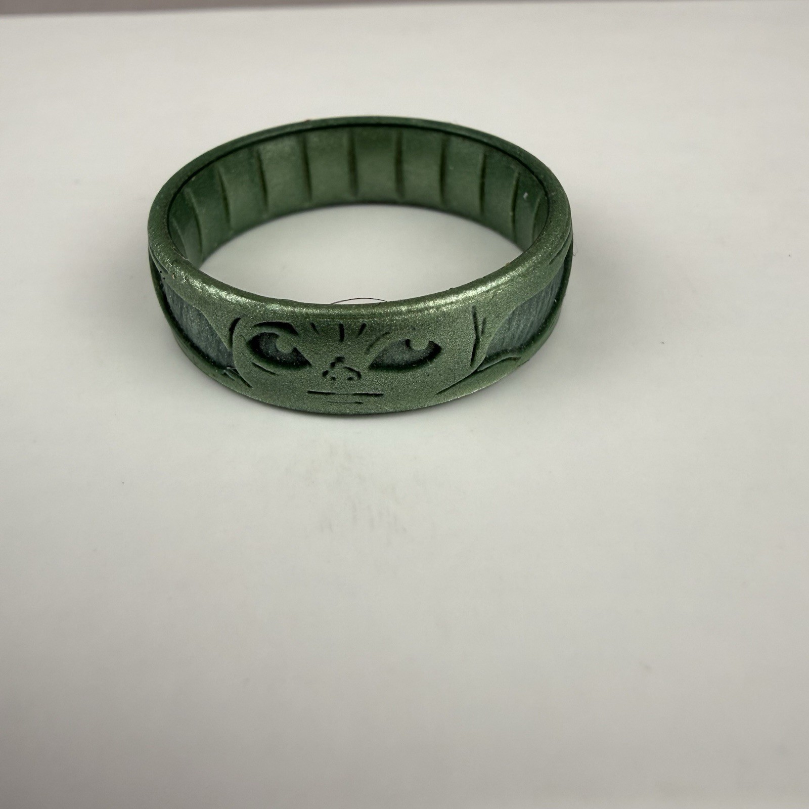 Enso Rings Star Wars Grogu Etched Baby Yoga Silicone Ring Size 11 Green Classic