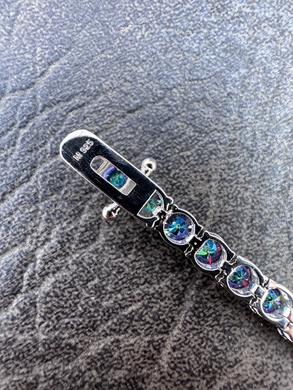 Real Iced Dark Blue MOISSANITE 5mm Tennis Bracelet 925 Silver Passes Tester GRA