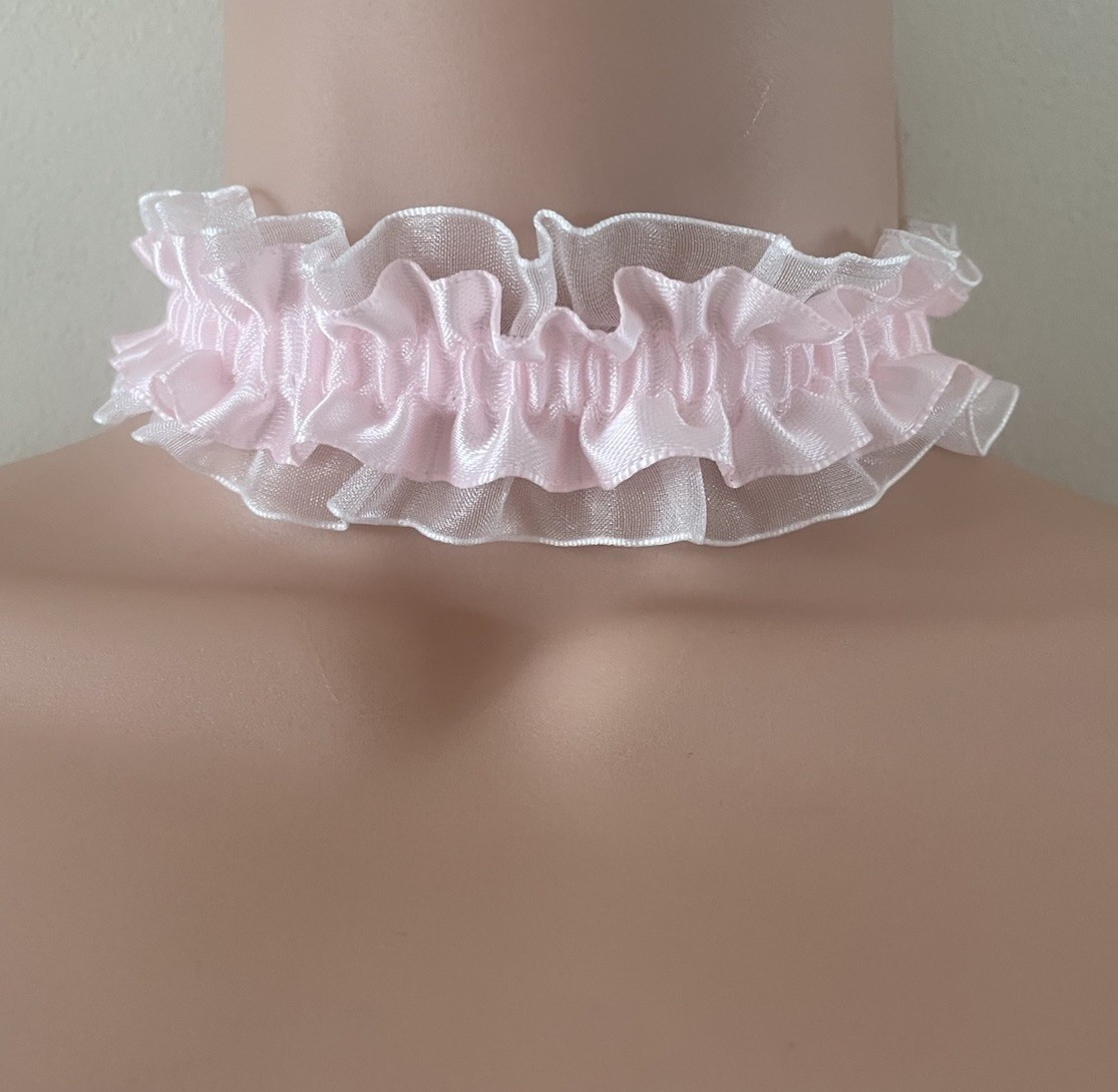 New Fashion Jewellery Ladies Women’s,Pink Ruffle LACE Chakor Necklace party