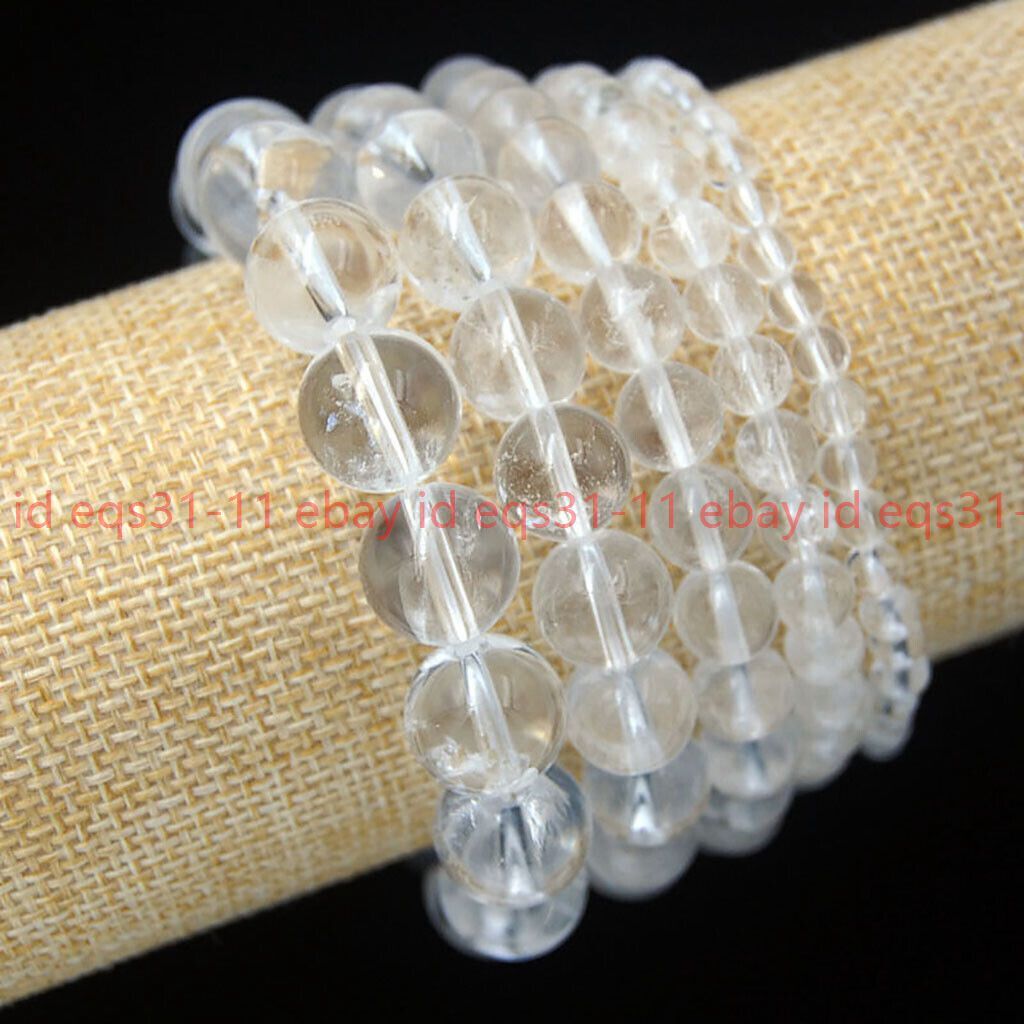 4/6/8/10/12mm Natural MultiColor Round Gemstone Beads Stretch Bracelet 7.5”