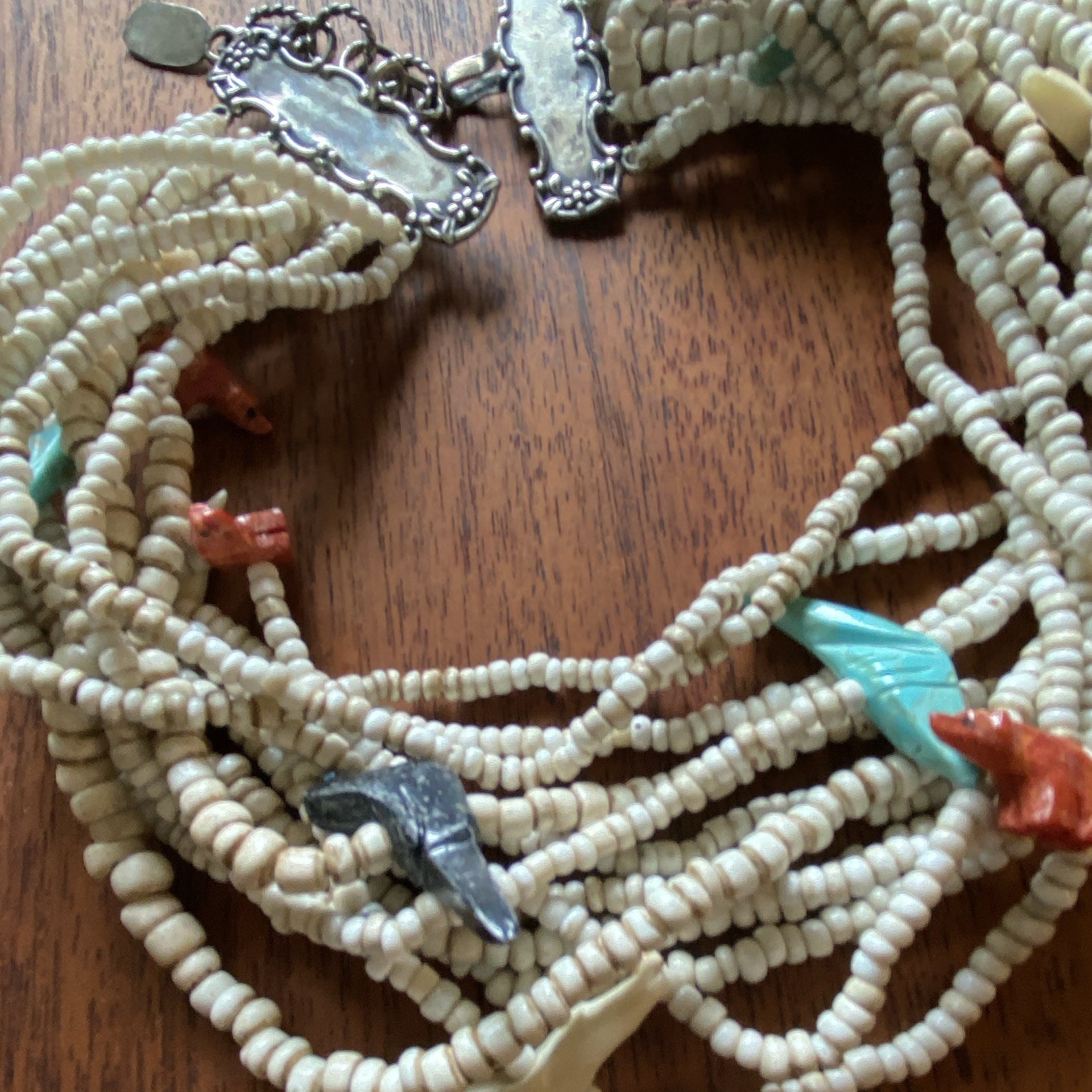 Medalia‘s forie Hunziker this multi strand fetish choker is 14 inches