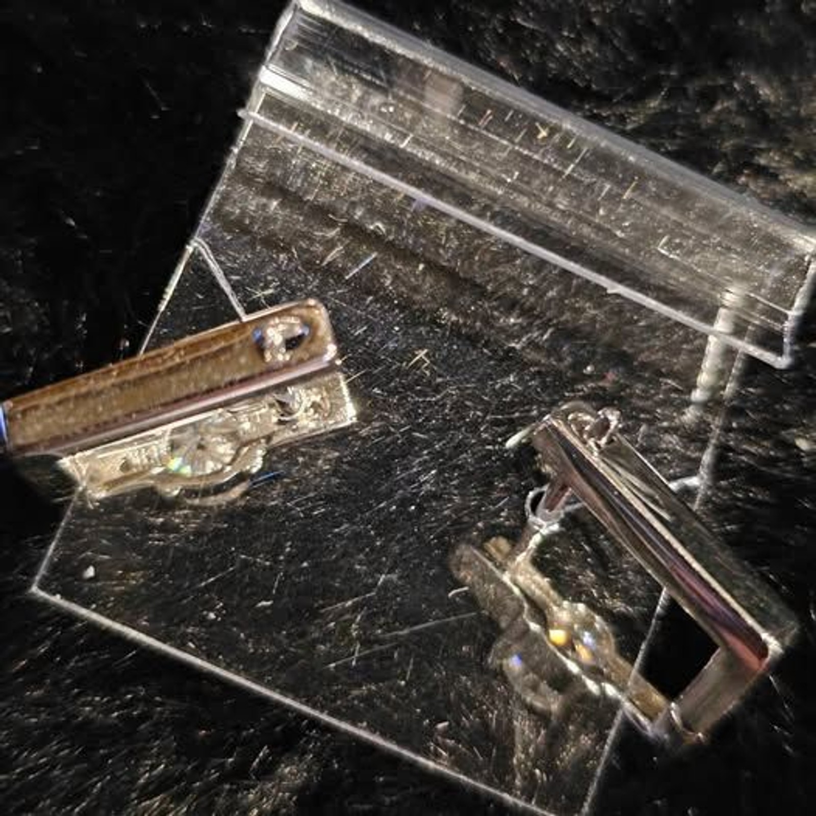 1CTW VVSD Moissanite huggie lever back earrings in 925 sterling silver