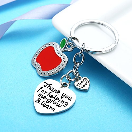 Teacher Keychain Set – 3PCs Jewelry Gift for Women Teachers, Birthday Style D