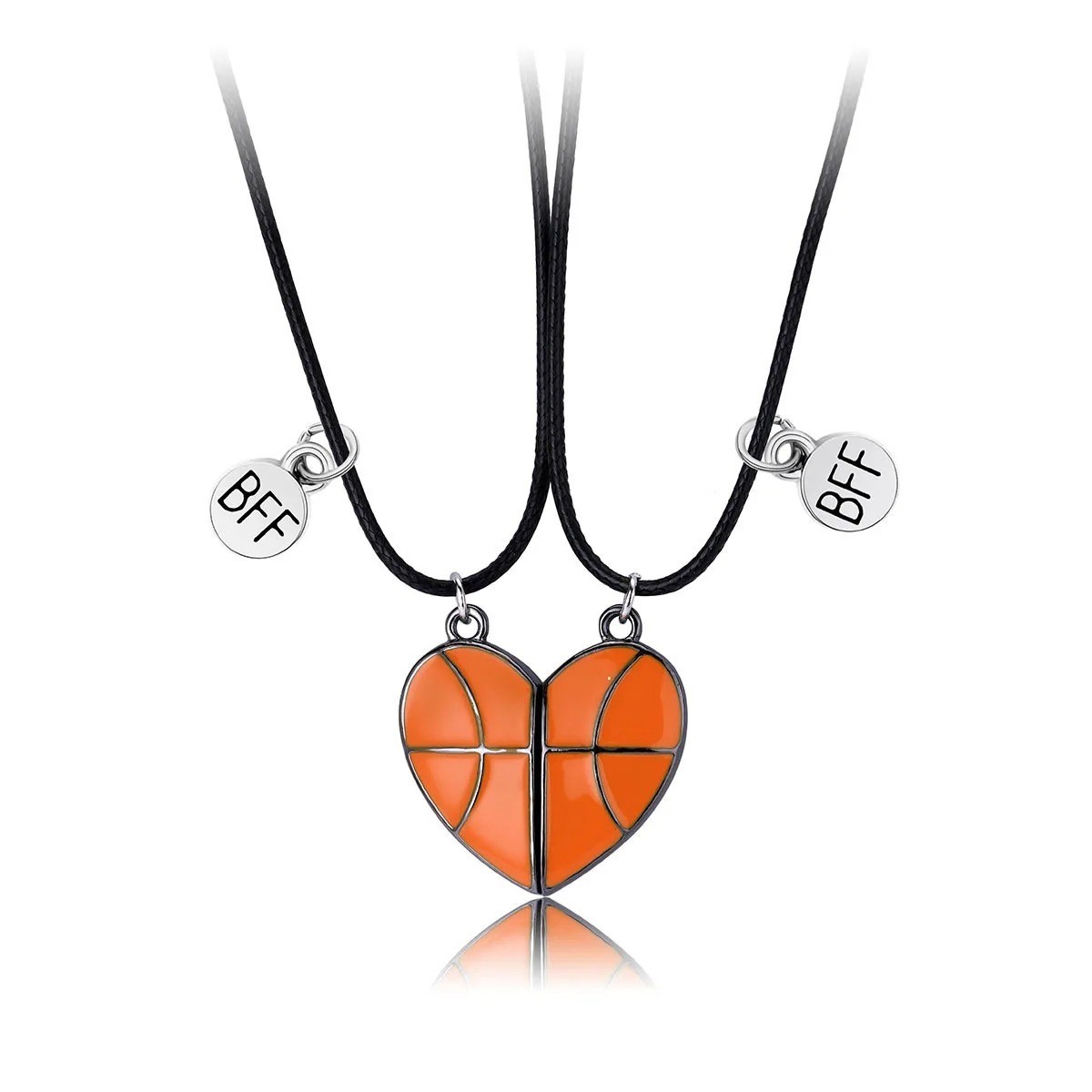 Stainless Steel I Love You Heart His Her Couple Pendant Necklace