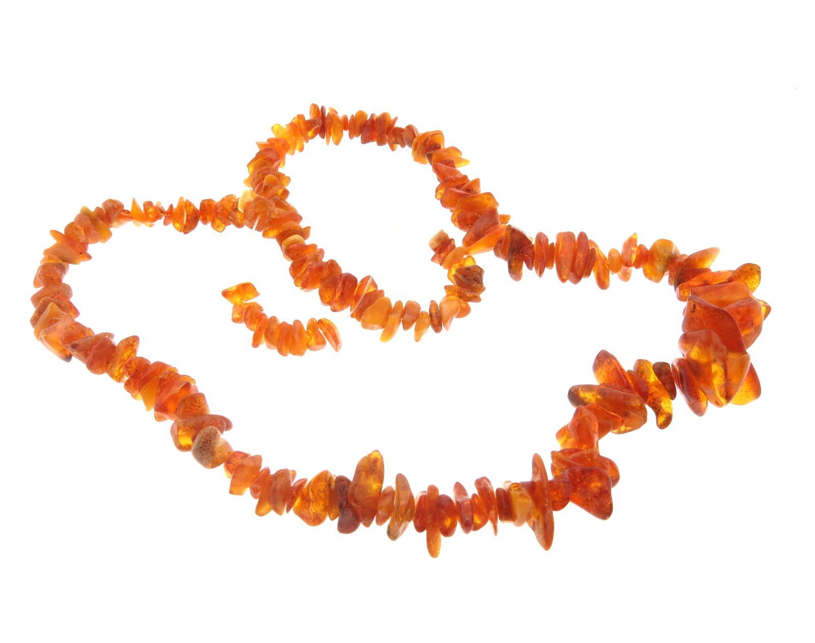 Vintage Amber Necklace Graduated Nugget Bead 10 to 18mm 26 inch