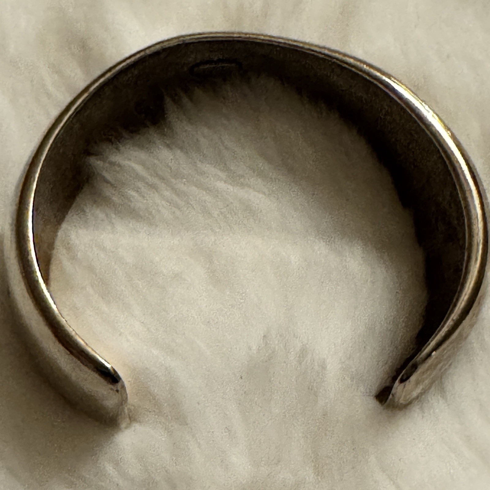 Chanel 96p Silver Logo Bangle Bracelet Cuff 1020c35