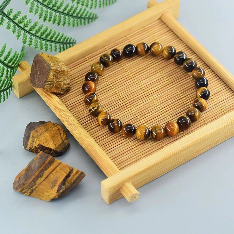 Tiger Eye Black Obsidian Hematite Bracelet 10mm Triple Protection Men Gift 7.5″