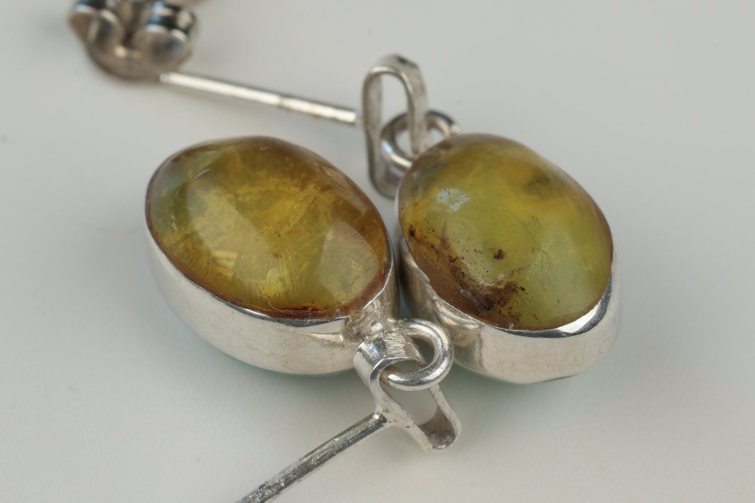 Earrings Small Blue Sterling Silver Drop