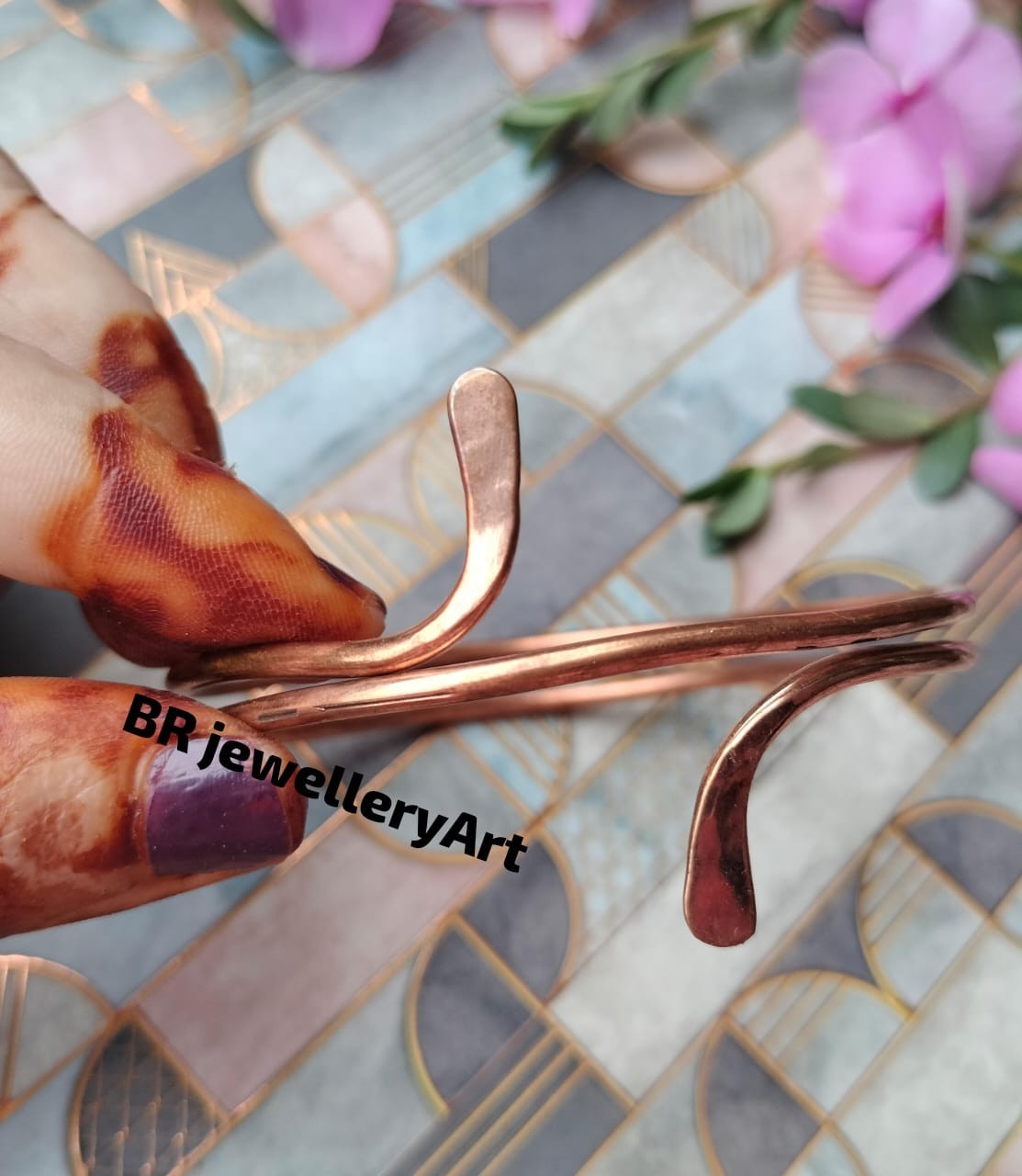 Minimal Open Copper Cuff Bracelet | Handmade Adjustable Copper Bangle