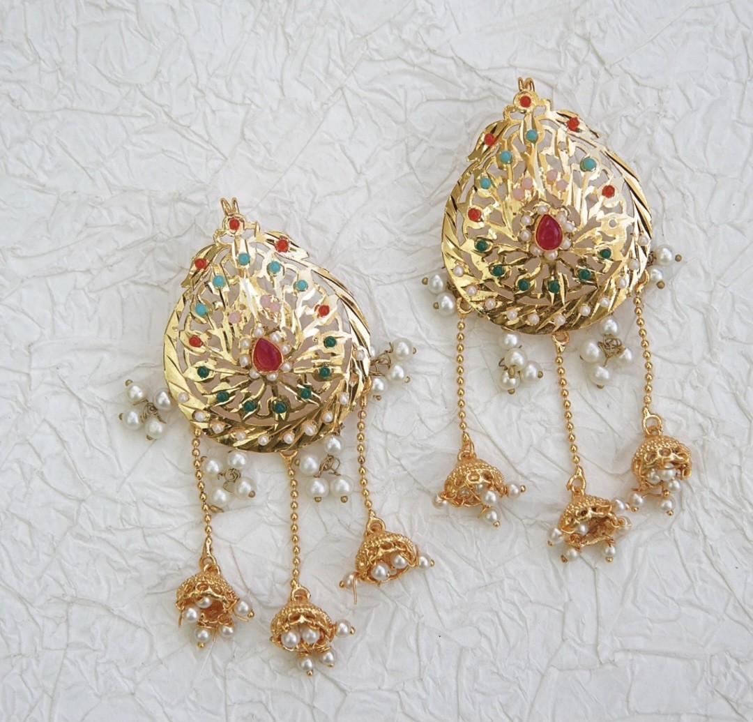 Pakistani Indian Desi Jhumka Earrings Wedding Party Wear# Diwali Special