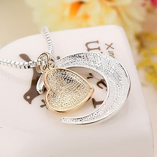 Mothers Gift Necklace & Pendant I Love You To The Moon & Back Best Gift for mom