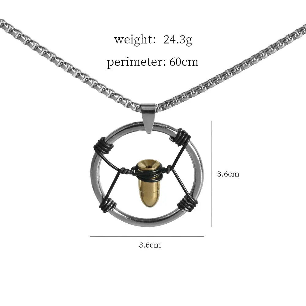 2026 New Cyberpunk Bullet Pendant Necklace Niche Personality Trend Unisex