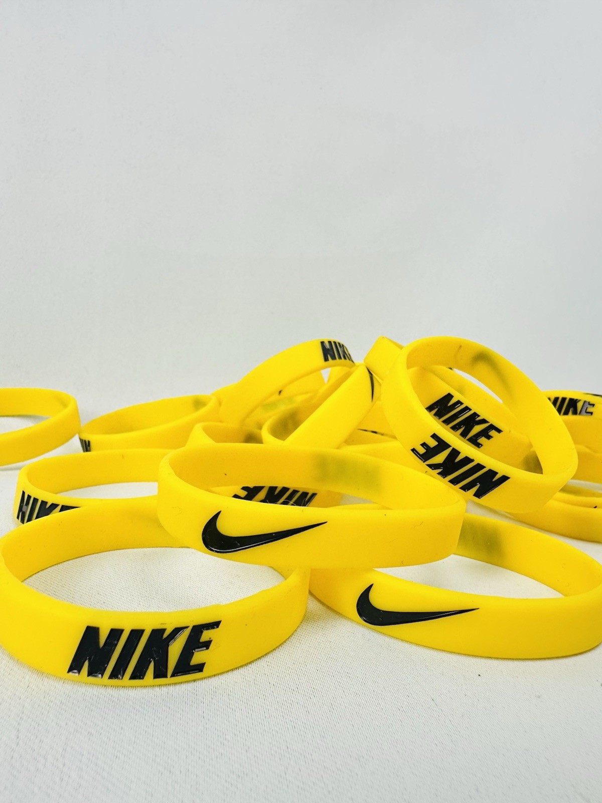 100 Pcs of Nike Silicone Wristband Bracelets Mixed Colors/pick Colors You Want
