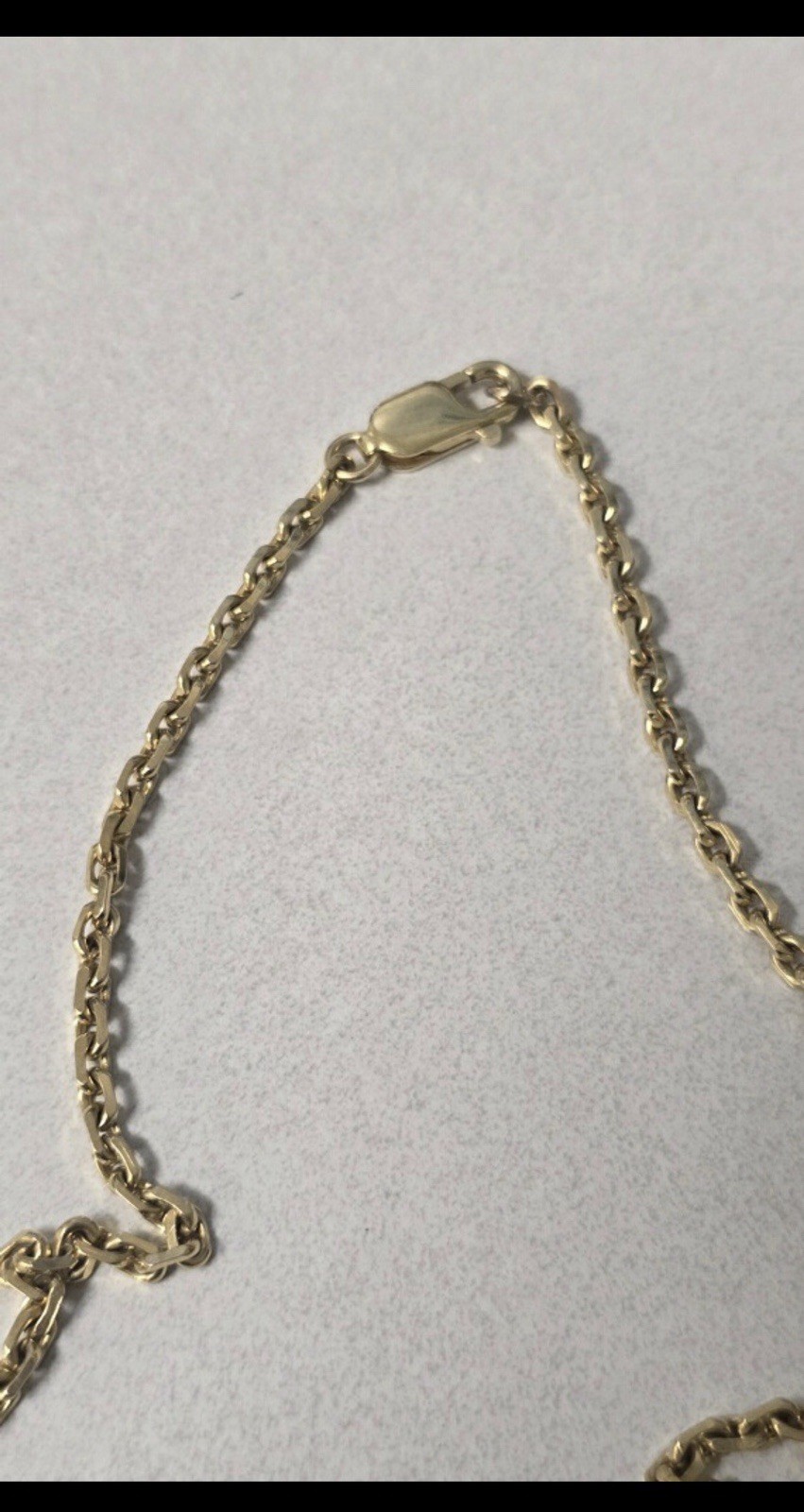 18k Yellow Gold Curb Chain Necklace with Lobster Clasp 20 grams