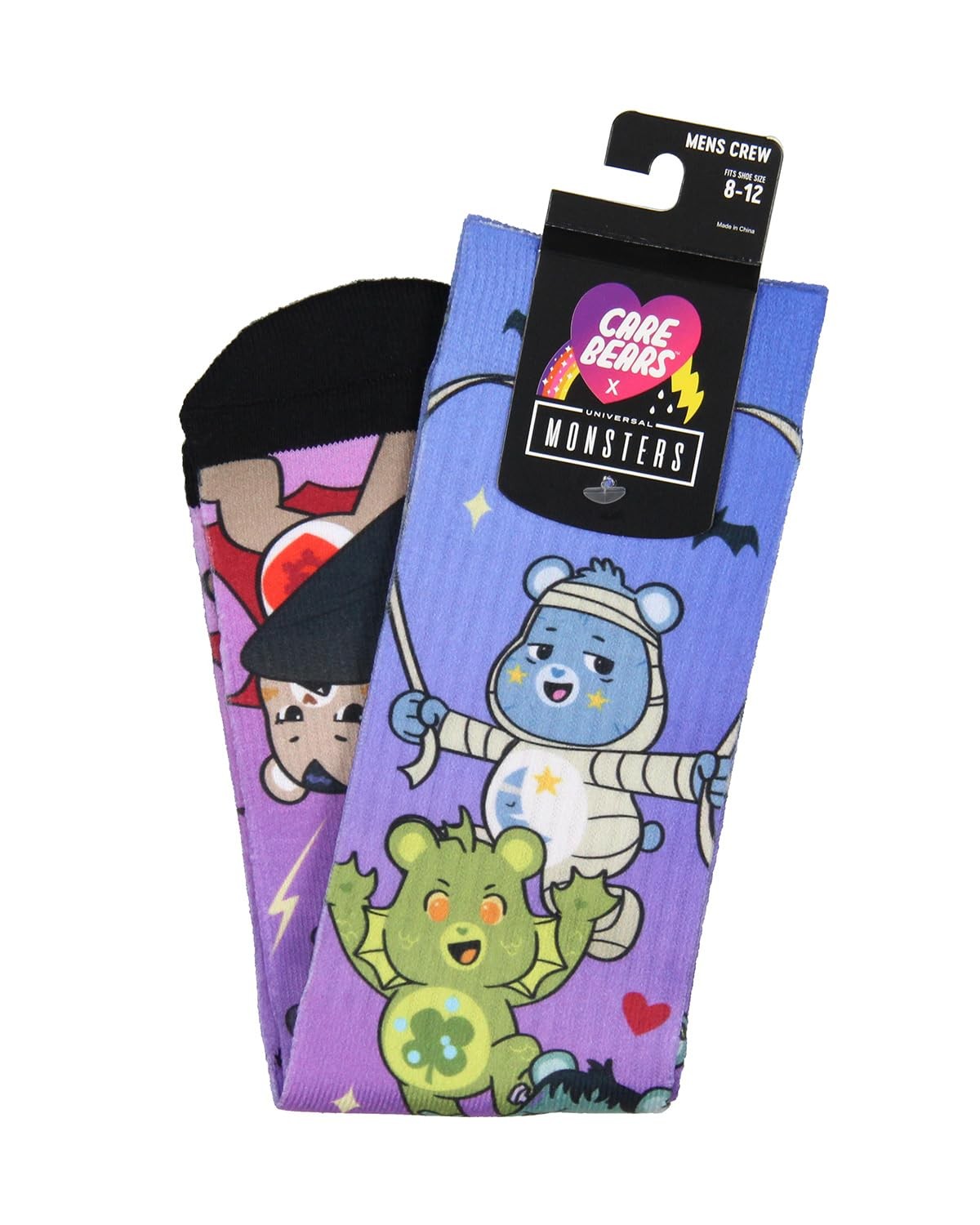 Bioworld Care Bears X Universal Monsters Socks Men’s One Size, Multicolored