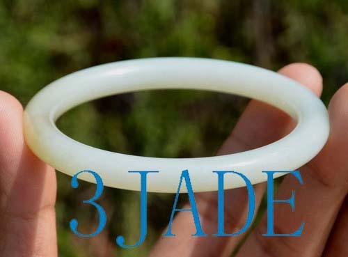61.5mm Natural Hetian Nephrite Jade Bangle Bracelet w/ Certificate