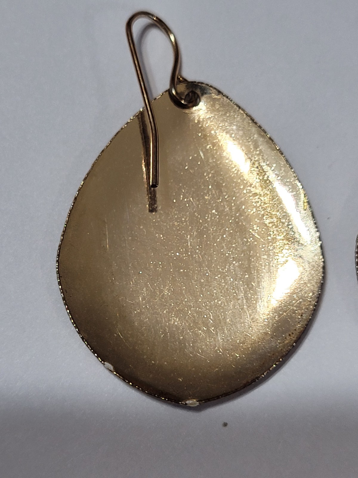 Leopard Print Goldtone Teardrop Hook Earrings Animal Fashion Costume Jewelry