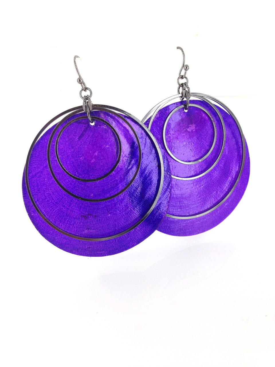 A.N.A Purple Shell Earrings